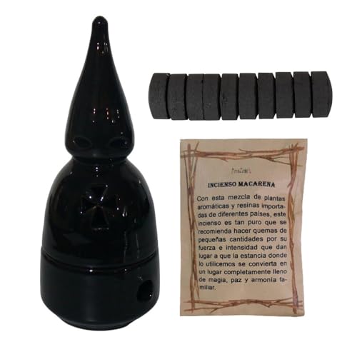 Incensario Nazareno Semana Santa + Incienso Virgen Macarena + Carbón (Nazareno Negro)