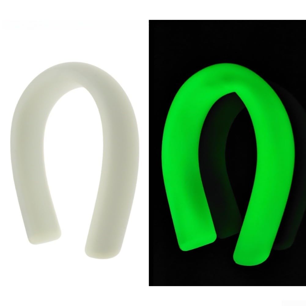 Peso per anello da collo fosforescente per immersioni, con esterno in silicone pieghevole, ottimizzato per prestazioni idrodinamiche in immersioni e snorkeling (L verde)