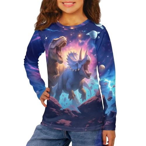 Image of Uourmeti Long Sleeve Tops for Boys Graphic T Shirts Teen Girls Active Pullover Tees