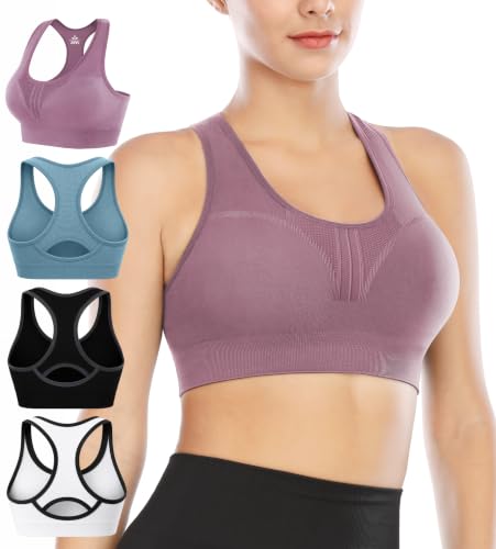 Image of Heathyoga Sports Bras for Women High Support Sports Bra Pack Racerback Bras