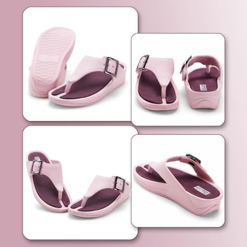 Image of DOCTOR HEALTH SUPER SOFT Women's Orthopedic Toe Ring Sandals | Adjustable Buckle Comfort Flip Flops | Soft Cushioned Lightweight Anti-Skid Everyday Wear Slippers for Women