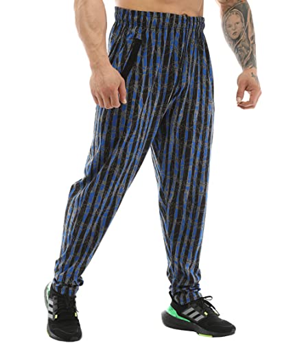 Men's Baggy Sweatpants with Pockets, Bodybuilding Active Wear Comfort Design Muscle Pants2