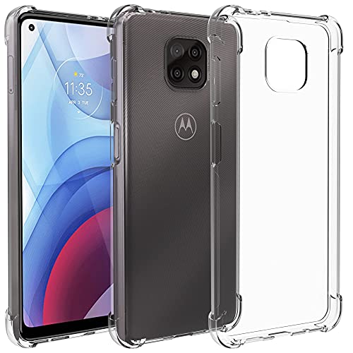 Restoo Moto G Power 2021 Case,Slim Clear Case with 4 [Shock Absorption] Corners Flexible Soft TPU Bumper Protective Cover forÂ Motorola G Power 2021-Clear