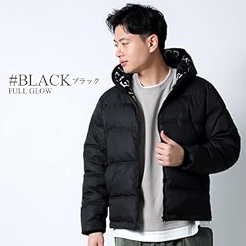 Amazon | 中綿ジャケット メンズ ブルゾン 中綿 ダウン 軽量 ロゴ