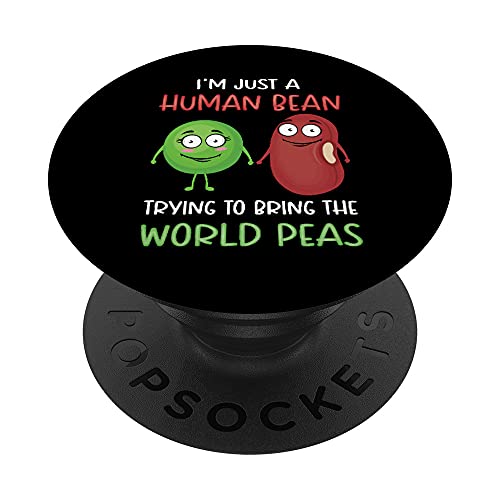 "I'm Just Human Bean - Funny Bean & Pea Pun Jokes PopSockets PopGrip Intercambiable