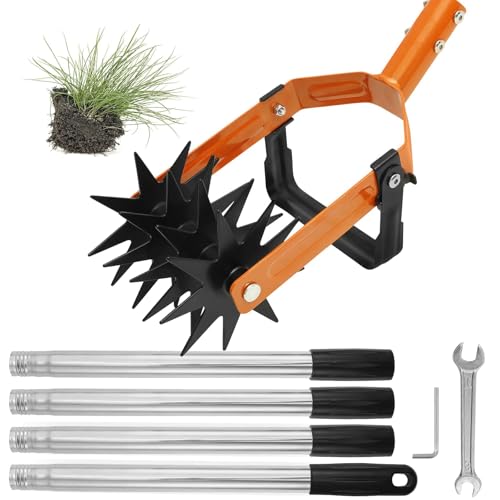 Cordless Electric Garden Tiller, Rotary Cultivator Retractable Long Handle, Rotary Cultivator Tool