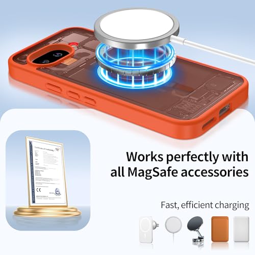 Coque Pixel 9A antichoc orange mate pour un style actif