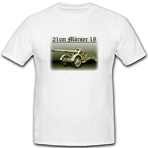 Shirtzshop #5352 - Maglietta con mortaio e arma militare, 21 cm bianco XXXXXL