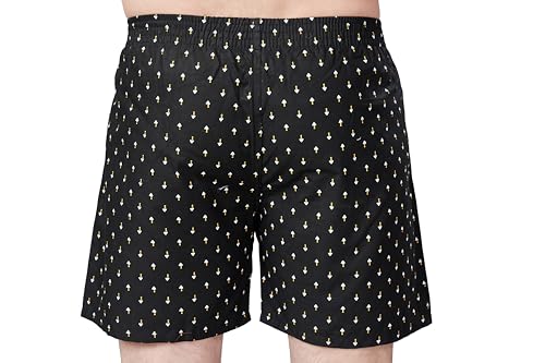 Image of Men's Cotton Printed Regular Fit Boxer Shorts | Soft & Breathable Innerwear | Comfortable Boxers | Lightweight & Stylish Nightwear