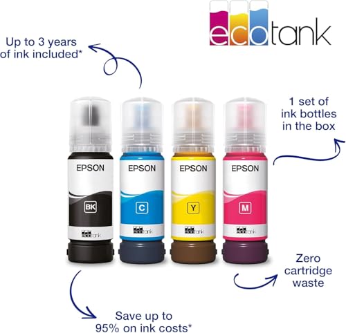 Epson EcoTank ET-2860 Ink Tank Printer | Busy Home Use | Wireless | A4 | Print, Copy, Scan | Includes up to 3 Years of Ink