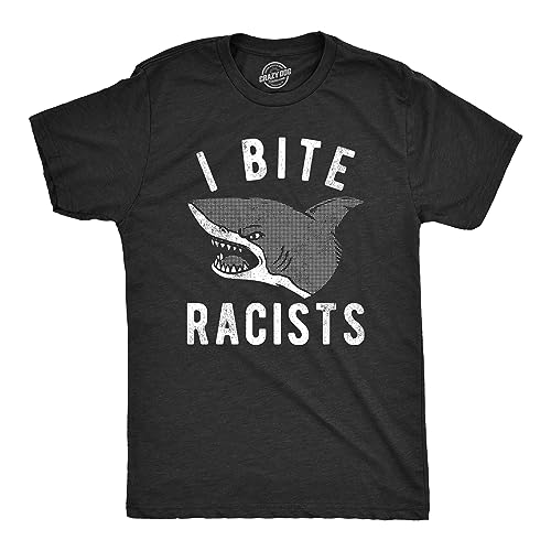 T-shirt I Bite Racists Shark Attack homme contre style banal