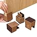Messe mit günstig Kaufen-Ezprotekt Einstellbare Stuhlerhöhungen mit Schraubklemme, 5,1 cm, strapazierfähig Couch, 4 Stück Möbelerhöher, Möbelerhöhungen, passend für quadratische, runde Stuhlbeindurchmesser von 0–3,8 cm