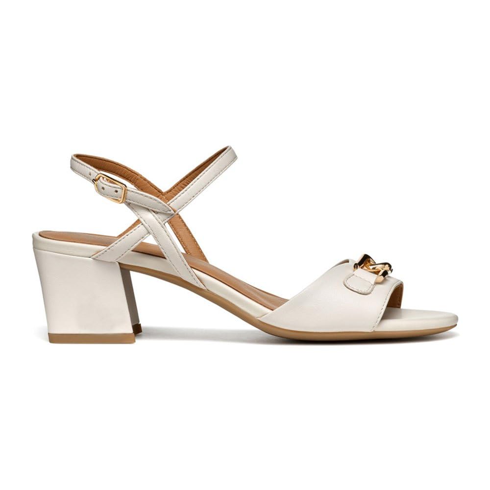 Geox Women's D New Eraklia 50 Heeled Sandals, Lt Sand, 4.5 UK