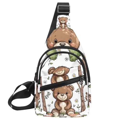 Sac de poitrine convertible imprimé animaux avec sangle ergonomique réglable