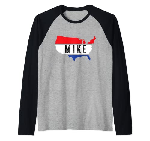 Mike 2020 Patriótico Michael Bloomberg para presidente Camiseta Manga Raglan