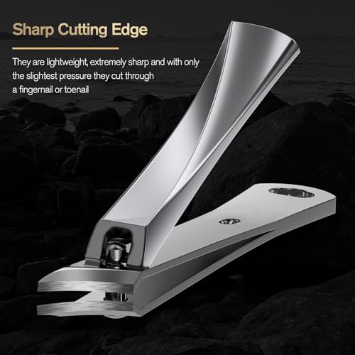 Image of FERYES Ingrown Nail Clipper - Slant Curved Blade Nail Clipper for Thick Toenails and Ingrown Nails, Podiatrist Toenail Clippers for Seniors and Men