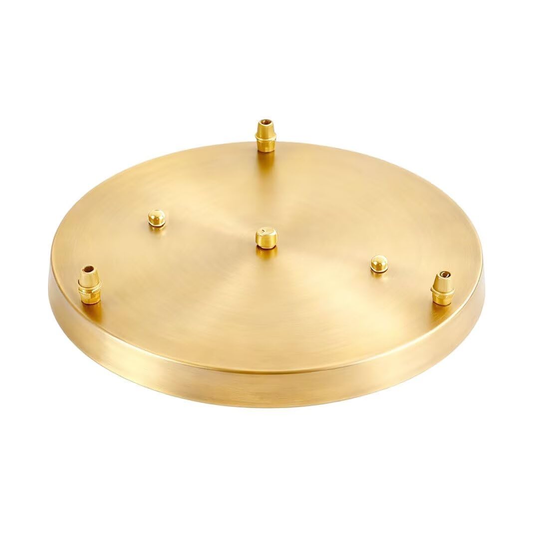 Złota 25 cm okrągła róża sufitowa - 3-drożna wisząca oprawa oświetleniowa baldachim metalowy żyrandol akcesoria do lamp wiszących stylowa osłona z drutu do opraw sufitowych