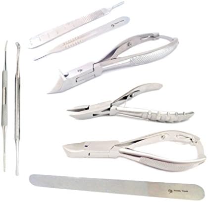 BeautyTrack Chiropody Ingrown Toenail Clipper Nipper Podiatry Podiatrist Kit Tough Toenail Clipper Cutter Set