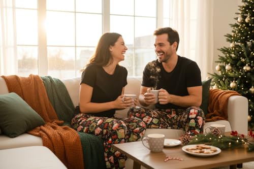 Image of Unisex Adults Holiday Themed Pajama Pants