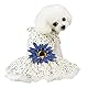 Hundekleid Welpen Luxus Rock Hundekleidung Prinzessin Kleider Hochzeitsabendkleid Tutu Rock Gänseblümchenblumenkleid für Kleine Hundemädchen Grün XS