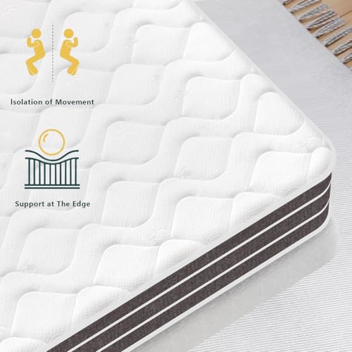 Materasso 140X190, Altezza 28 Cm, Materasso Matrimoniale Ortopedico, Certificato Oeko-Tex®, Memory Foam E Molle Insacchettate, Media-Rigida, 7 Zone Ergonomico, Isolamento Del Movimento, Traspirante - 2
