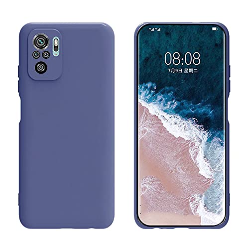 Image of TRUEUPGRADE Soft Silicone Slim Matte Liquid Silicone TPU Shockproof Slim Back Cover Case for Mi Redmi Note 10 Pro /Note 10 Pro Max (Blue)