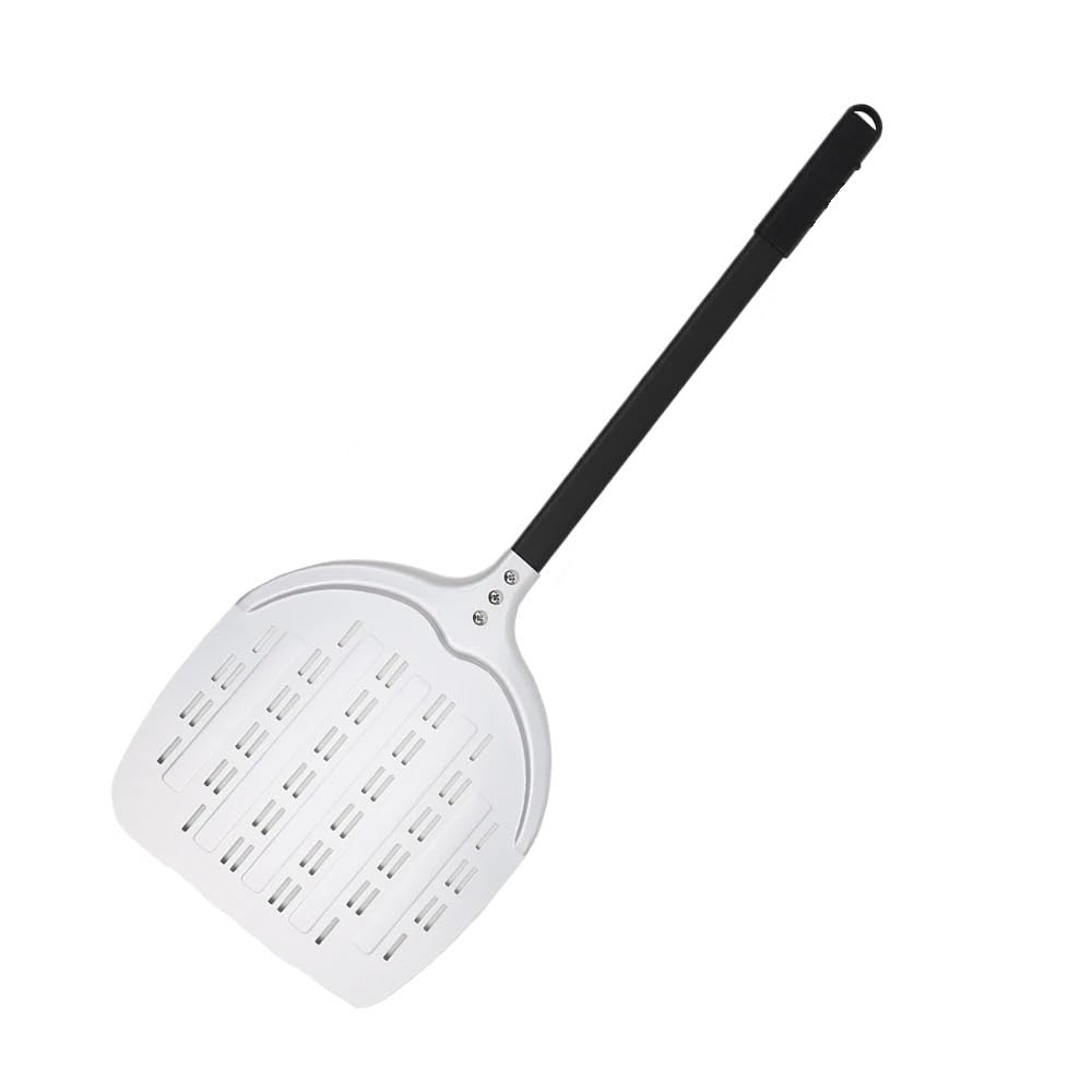 WANGSHAOWEI Pizza ​Paddle 12 13 14Inch Pizza Shovel Long Handle Turning Aluminum Turner Nonstick Baking Tool Perforated Paddle Kitchen Accessory(12inch 84cm)