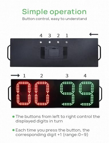 Cronómetro electrónico de tablero para fútbol y baloncesto miniatura 6