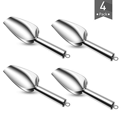 Mini Kitchen Scoop, Fungun 4 Ounce Stainless Steel Ice Scoops, Ideal for Candy/Ice