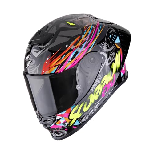 SCORPION EXO-R1 EVO II AIR SAVAGE Black-Blue-Pink XL