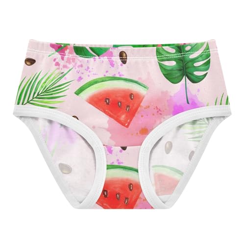 Cotton Girls Underwear Toddlers Watercolor Watermelon Slices Leave Cute Panties Girl Fancy Kids Undies Briefs 2t