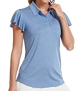Little Beauty Women's Golf Polo T Shirts Short Sleeve Collared Lightweight Athletic Print Tennis ...