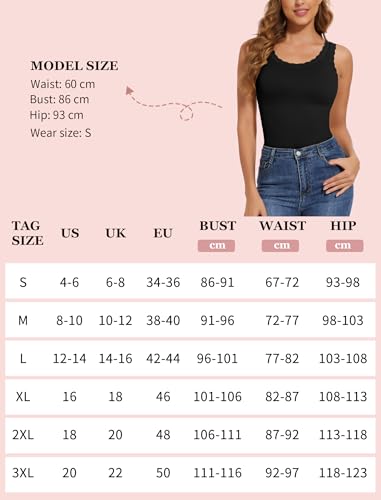MISS MOLY Shape - Camiseta interior para mujer, sin costuras, moldeadora para mujer, moldeadora de figura, moldeadora de cuerpo, camisa moldeadora, Negro , L