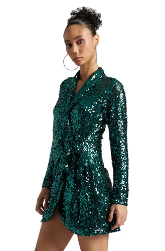 Image of Zaccai Women's Poly Elastane Sequined Wrap Dress