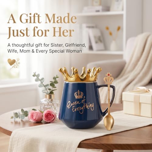 NYRWANA Store NYRWANA Queen of Everything Mug 350ml Blue - Image 6