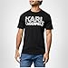KARL LAGERFELD Men's Crewneck Short Sleeve Logo Graphic with Karl Face Relaxed Fit T-Shirt, Black, XX-Large