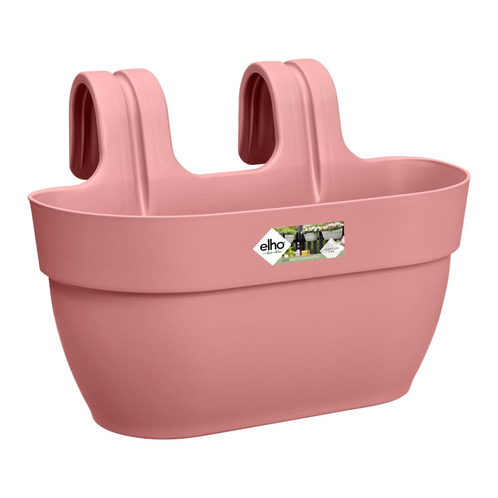 elho Vibia Campana Easy Hanger M 36 - Planter for Balcony & Outdoor - Ø 36.0 x H 26.5 cm - Pink/Dusty Pink