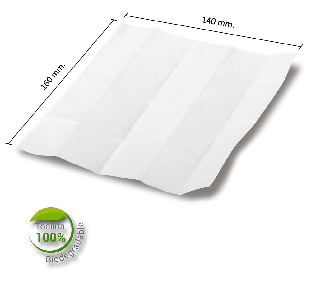 GPQ - Toallitas de Limón para las Manos | 500 Und. | Frescas, húmedas y de celulosa 100% Biodegradable | Sin Parabenos | Bares, Restaurantes, Catering, Barbacoas, etc... | Fabricado en España