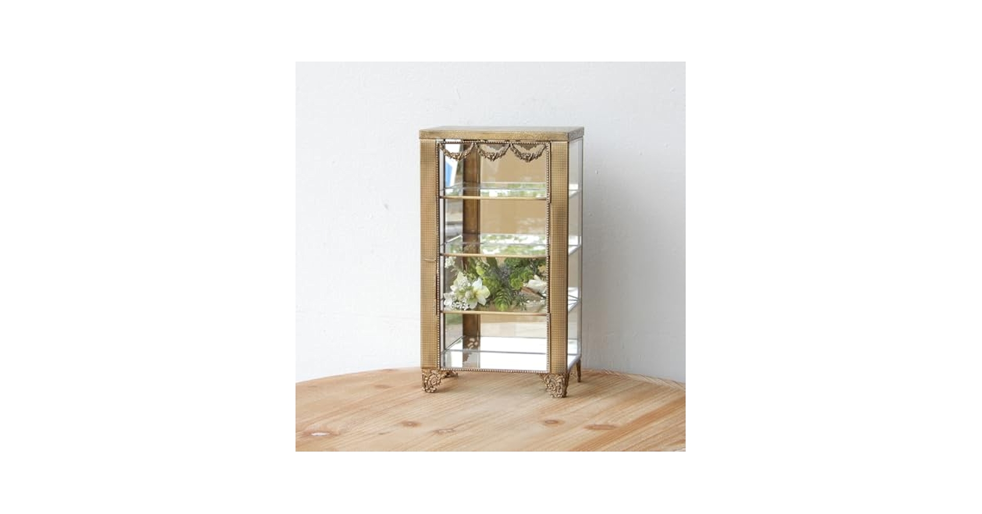 ELEMICA ジュエリーキャビネット アンティーク調 Amazon.co.jp: ウッドギャラリー樹 アクセサリーキャビネット 4