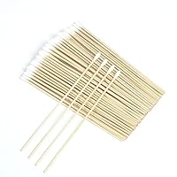 15 cm Lang Wattestäbchen,200 Stück Lang Ohrenstäbchen Reinigungsstäbchen Holz Großer Kopf für Make-up, Reinigung, Polieren, Augenbrauen, Beauty, Nägel