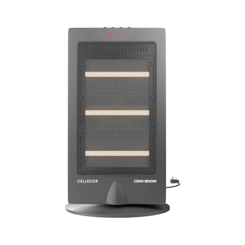 CELLECOR COHH Room Heater | 3 Halogen Tubes | Quick Heating - Grey