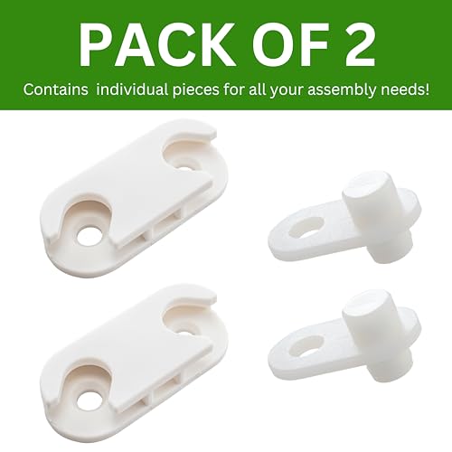 Spare Hardware Parts HEMNES Shoe Cabinet Parts Replacement for IKEA Part #110364 and #116713 (Pack of 2 each) - Thumbnail 3
