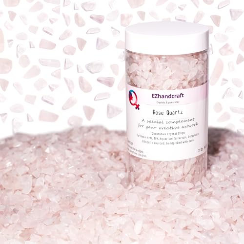 Image of Rose Quartz & Clear Quartz Chips Bulk 2lbs, 2400+ Pieces, 5-8mm Gemstones