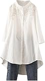 Haut en lin à motif texturé de couleur unie, col rond, manches longues, ourlet bas avec fermeture boutonnée et longueur de la tunique. Attention : ce mélange de coton et de lin est naturellement respirant, absorbe la transpiration et texturé. Une légère rigidité initiale est inhérente au lin non traité et est un signe d'authenticité. Les plis doux reflètent sa nature organique, ce qui est courant dans ce type de matériau. Le repassage avant l'usure et l'utilisation d'un adoucissant lors du nettoyage aident à gérer ces caractéristiques.
