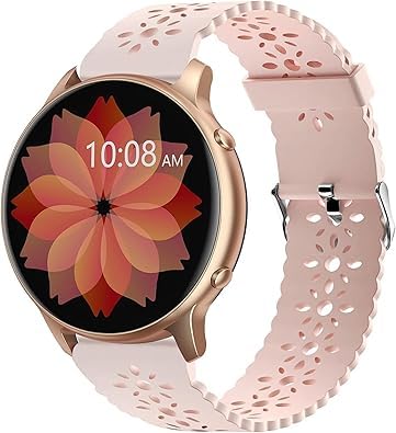 Lamshaw Correa Deportiva de Silicona Magnética 22mm - Compatible con TUYOMA LW36 Smartwatch 1.32 Pulgadas, TrueFree GT2/GT1 y Relojes Similares-Diseño Seguro con Imanes Fuertes (Rosa)