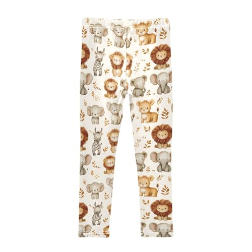 senya Girls Printed Leggings Yoga Pants Safari Baby Animal Pattern for Kids in 4t to 10 Years, 4T2