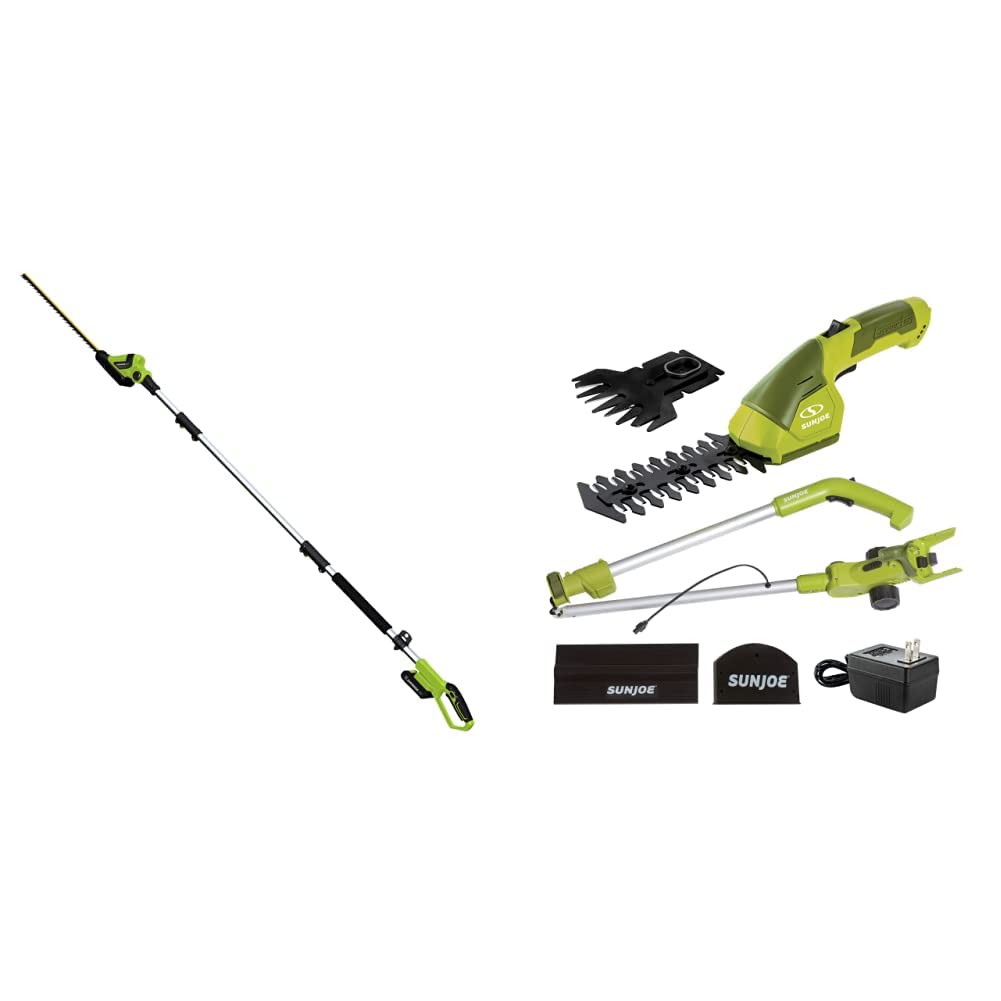 Earthwise LPHT12022 Volt 20Inch Cordless Pole Hedge Trimmer, 20 inch
