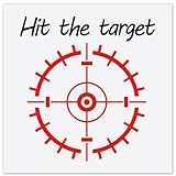 GORGECRAFT 10 Bogen „Hit The Target“ Toilettenaufkleber Zielschieß Urinaufkleber Rote Zielscheibe Mit Ziellinienmuster Pinkeltraining Wasserdichte PVC Aufkleber Für Toilette Töpfchen Urinal Waschräume