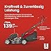 Mountfield SP46 Petrol Lawnmower, Self-Propelled, 46 cm Cutting Width, 139 cc ST140 Autochoke Petrol Engine, Up to 500 m², Includes 60 Litre Grass Collector