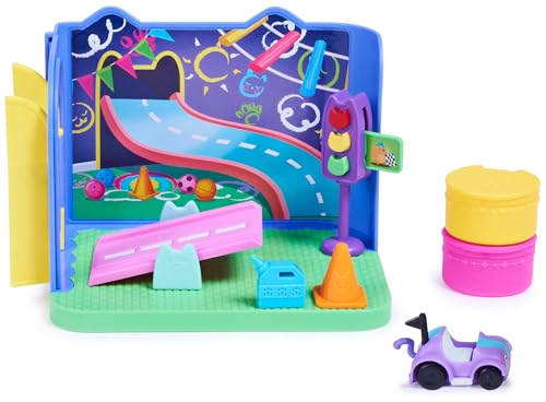 A casa de bonecas de GABBY - sala de jogos de carrinho com carro de brinquedo carlita, 2 acessórios, 2 móveis e 2 caixas surpresa - 6064149 - brinquedos meninas 3 anos - presente menina 3 anos +